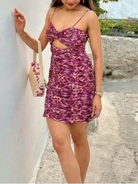 new w tags: zara cutout mini dress